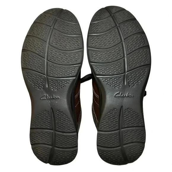 Clark’s Men’s Bradley Vibe Tan Tumbled Leather Shoes Brown Size 10 - Picture 9 of 9